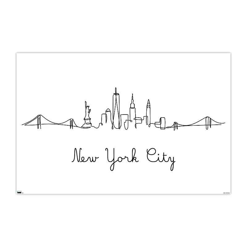 Line Art New York Poster