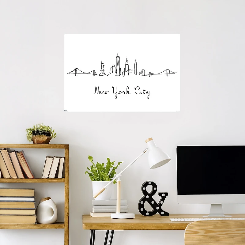 Line Art New York Poster
