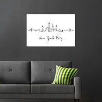 Line Art New York Poster