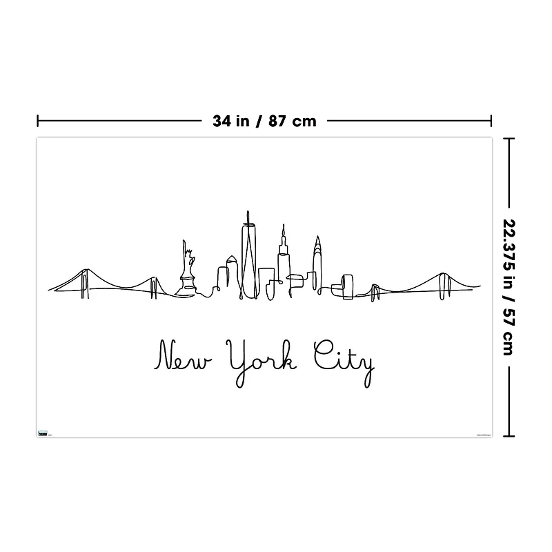 Line Art New York Poster