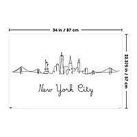 Line Art New York Poster