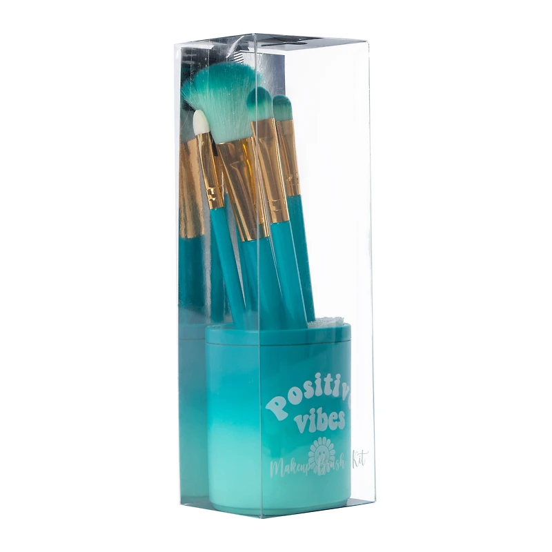 Ombre Makeup Brush Set With Holder 6-Piece