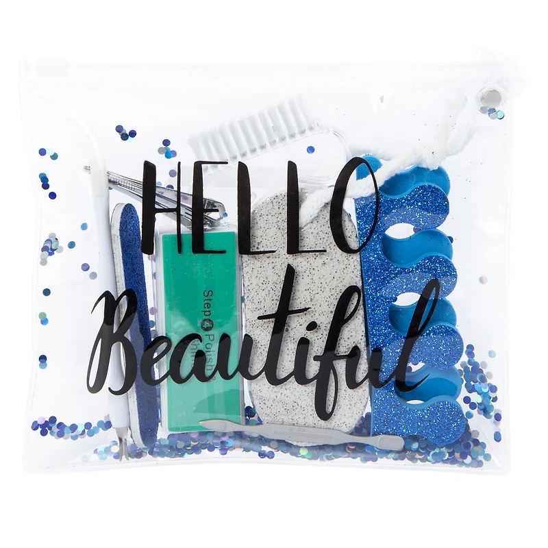 Glitter Pedicure Nail Set 10-Piece