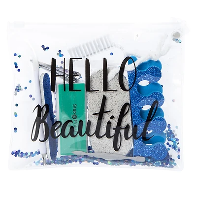 Glitter Pedicure Nail Set 10-Piece