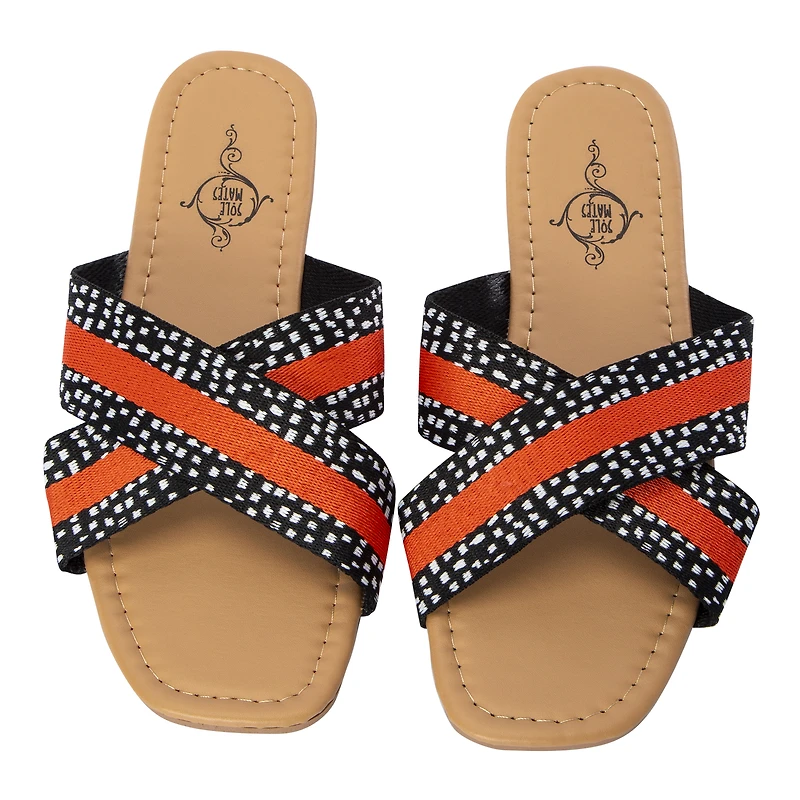 Ladies Pattern Crisscross Sandals