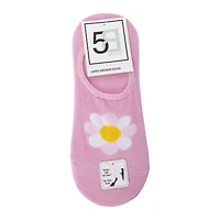 Ladies Flower No-Show Socks 5-Pack