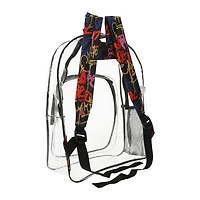Clear Backpack With Pattern Straps 15in