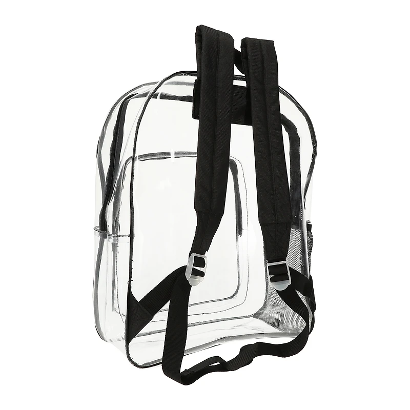 Clear Backpack With Solid Straps 15in