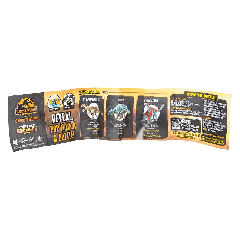 Jurassic World™ Captivz Build N' Battle Dinos Blind Bag - Chaos Theory