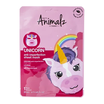 Masque Bar™ Pretty Animalz Unicorn Anti-Imperfection Sheet Mask 0.71oz