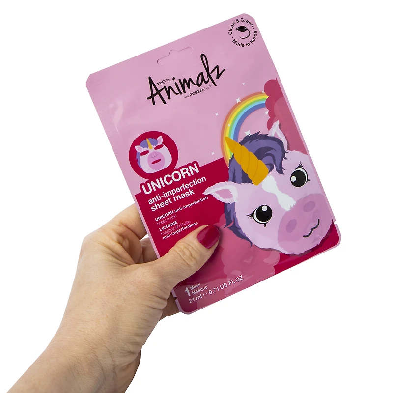 Masque Bar™ Pretty Animalz Unicorn Anti-Imperfection Sheet Mask 0.71oz