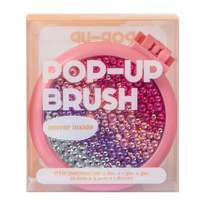 Bling Pop-Up Brush & Travel Mirror