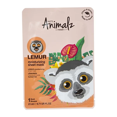 Masque Bar™ Pretty Animalz Lemur Moisturizing Sheet Mask 0.71oz