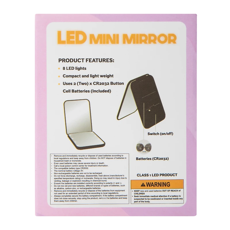 LED Mini Mirror 3in x 4in