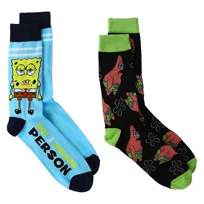 SpongeBob SquarePants™ Mens Crew Socks 2-Pack