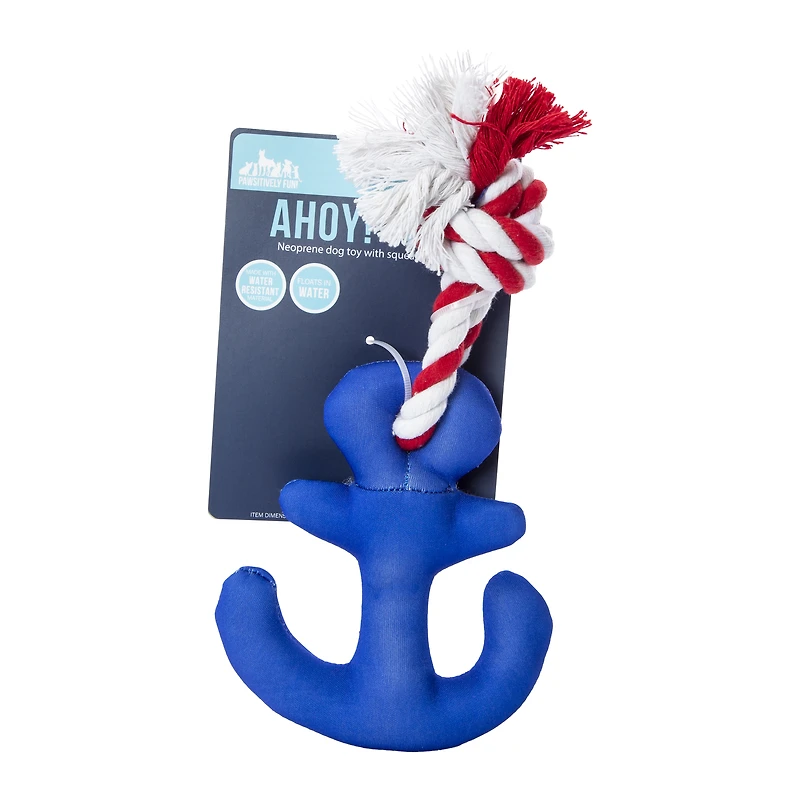 Nautical Rope Dog Toy With Squeaker