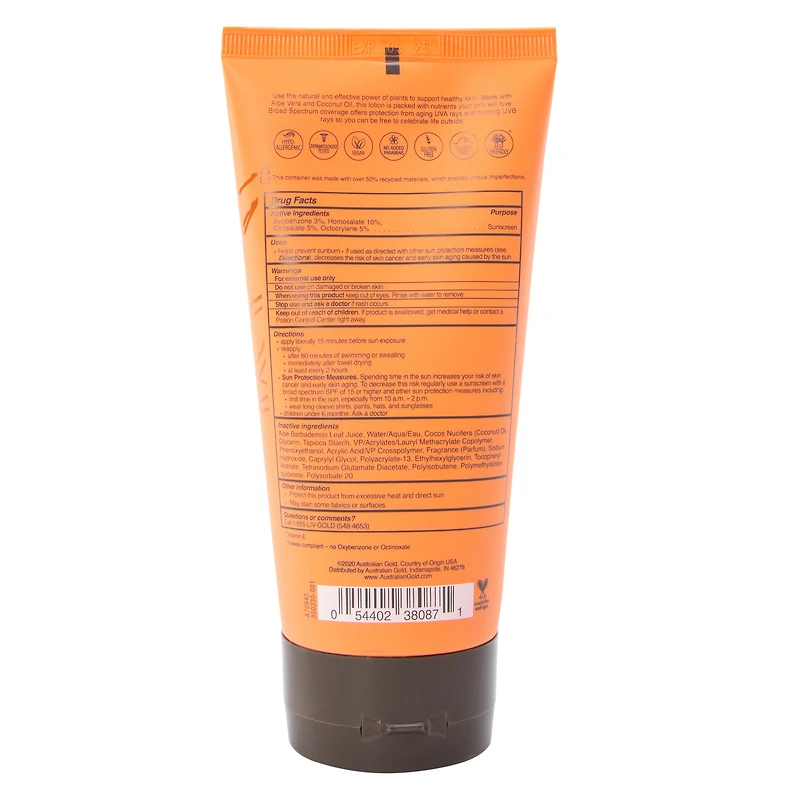 Australian Gold® Plant Based Broad Spectrum SPF 50 Sunscreen Lotion 6oz