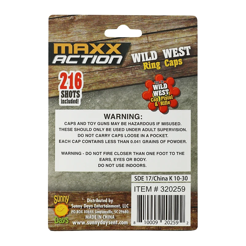 Maxx Action Wild West Ring Caps