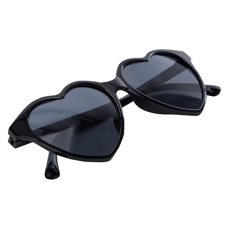 Ladies Plastic Heart Sunglasses