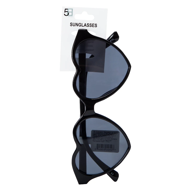 Ladies Plastic Heart Sunglasses