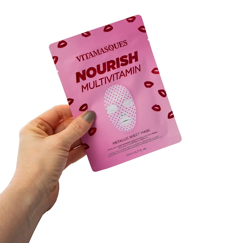 Vitamasques® Nourish Multivitamin Metallic Sheet Mask 0.71oz