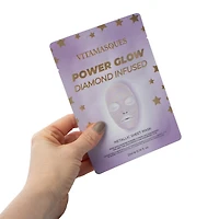 Vitamasques Power Glow Diamond Infused Metallic Sheet Mask 0.74oz