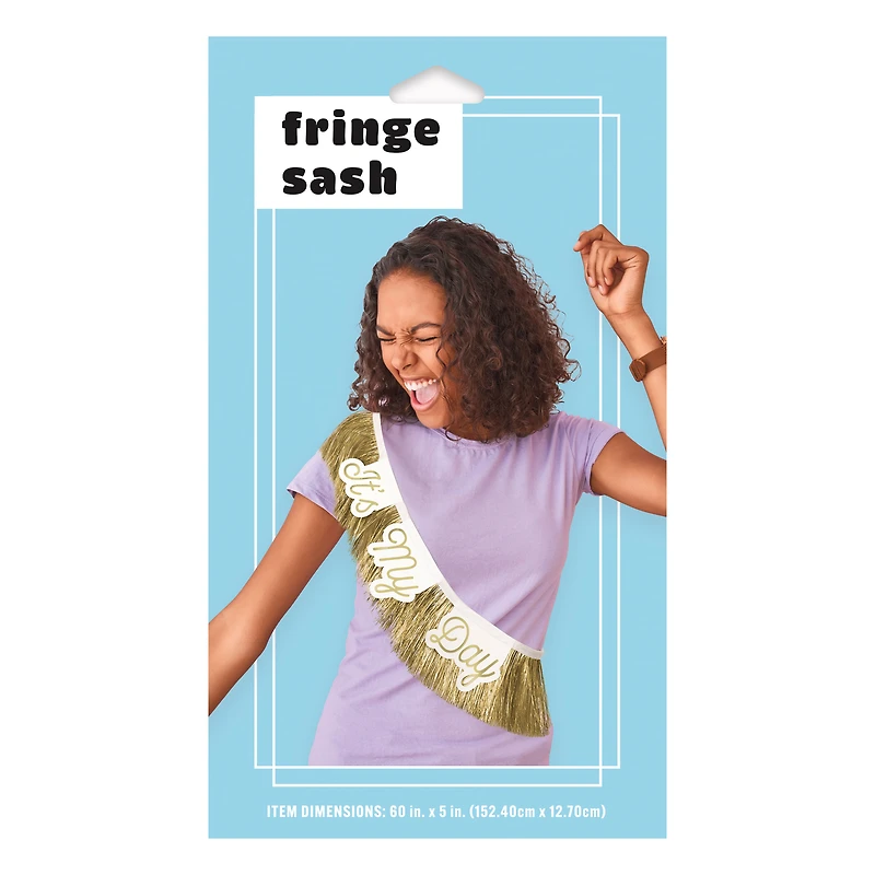 'It's My Day' Fringe Sash