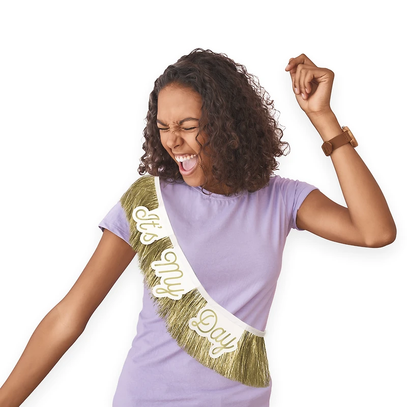 'It's My Day' Fringe Sash