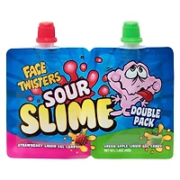 Face Twisters® Sour Slime Liquid Gel Candy 1.4oz, 2-Pack