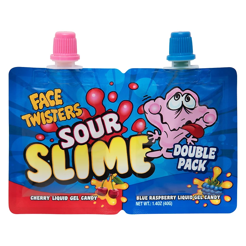 Face Twisters® Sour Slime Liquid Gel Candy 1.4oz, 2-Pack