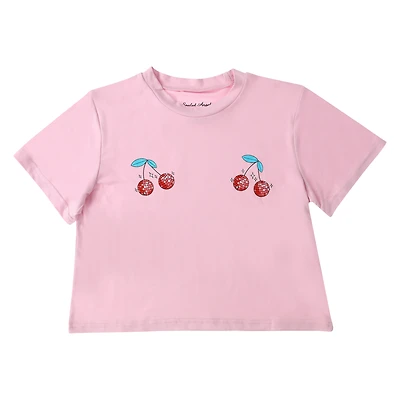 Crew Neck Pajama Top - Disco Cherry