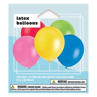 Assorted Latex Balloons 10-Count