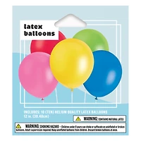 Assorted Latex Balloons 10-Count