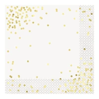 Gold Polka Dot Party Napkins 16-Count