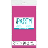 Unique® Party!™ Pink Plastic Table Cover 54in x 84in