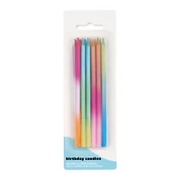 Neon Ombre Birthday Candles 12-Count
