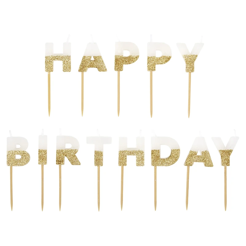 Glitter Dipped Birthday Candles 13-Count