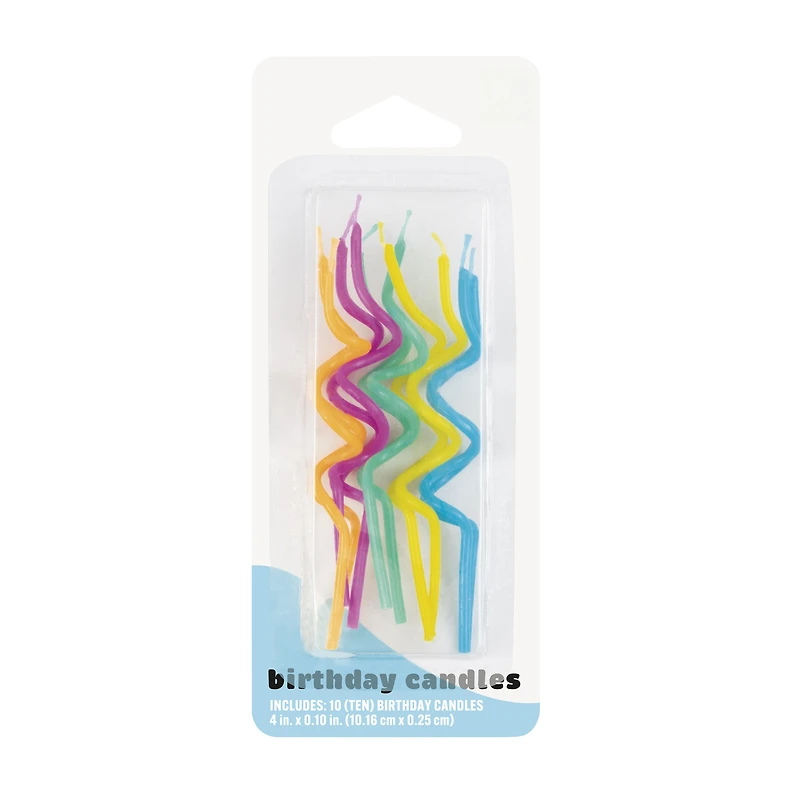 Swirl Birthday Candles 10-Count