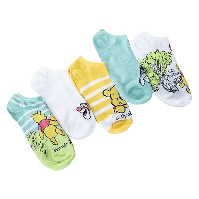 Disney Winnie the Pooh No-Show Socks 5-Pack