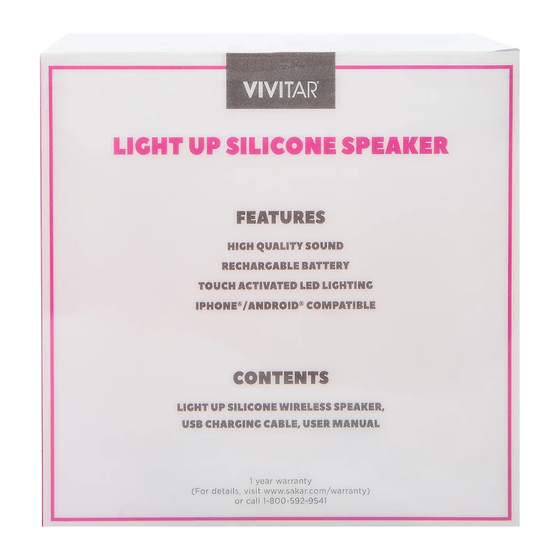 Vivitar® Light-Up Silicone Speaker