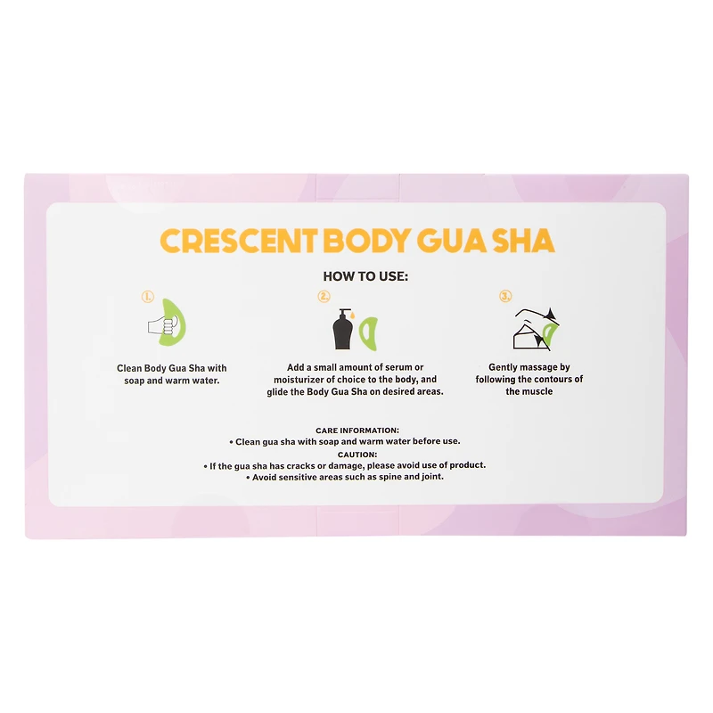 Crescent Body Gua Sha 8.27in x 4.33in