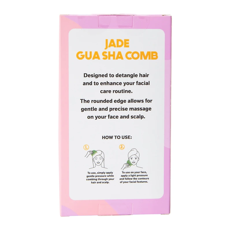 Jade Gua Sha Comb 2.375in x 3.125in