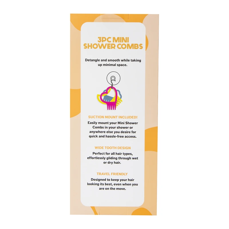 Mini Shower Combs 3-Count