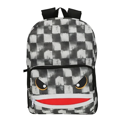 Checkered Shark Backpack 16in