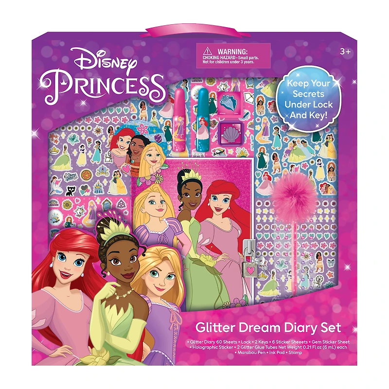 Disney Princess Glitter Dream Diary Set
