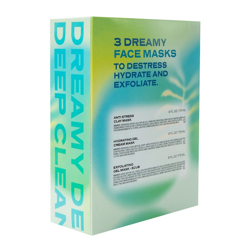 Freeman® Dreamy Deep Clean Face Mask Set 3-Piece