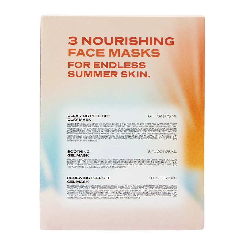 Freeman® Summertime Skin Face Mask Set 3-Count