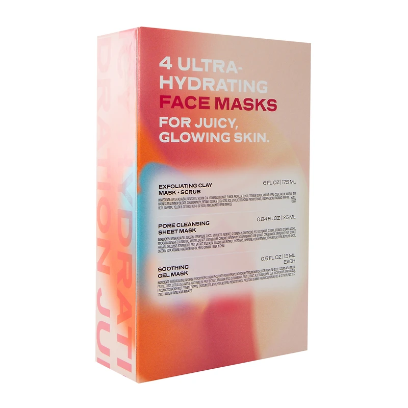 Freeman® Juicy Hydration Face Mask Set 4-Piece