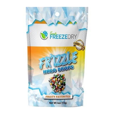 Fr'izzle Halo Drops Fruity Favorites Freeze Dried Candy 4oz