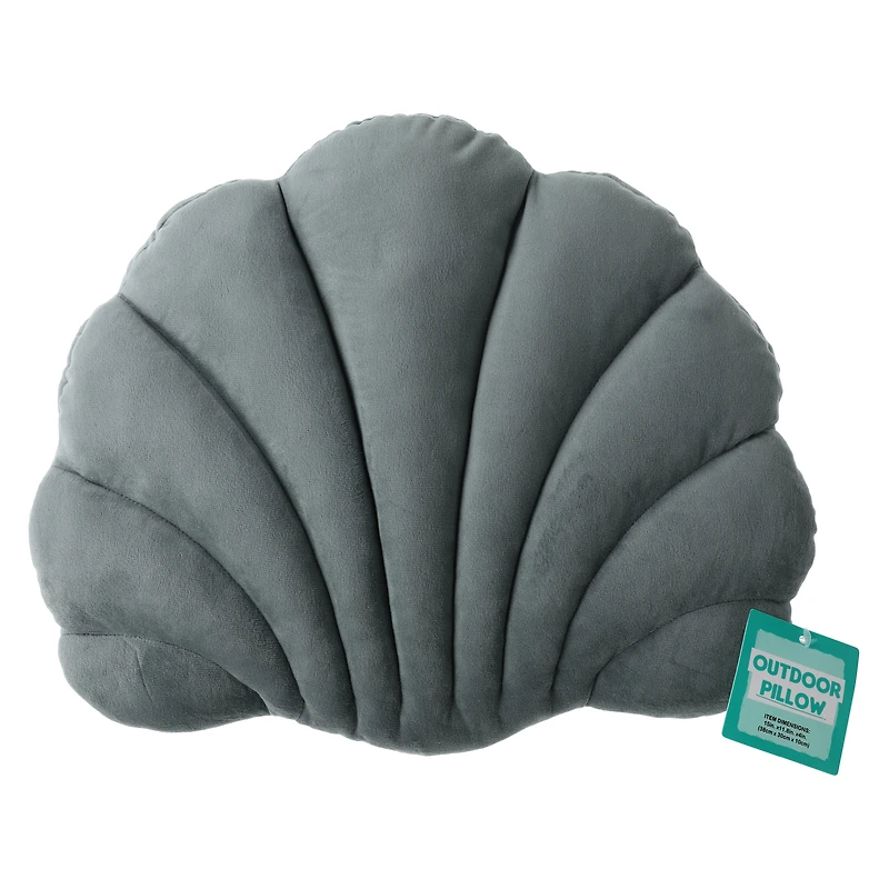 Seashell Outdoor Throw Pillow 15in x 11.8in